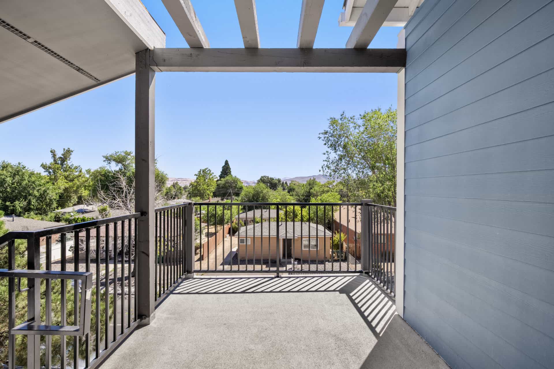 Outdoor Patio of Luxury Apartment in the Midtown and Wells District of Reno NV